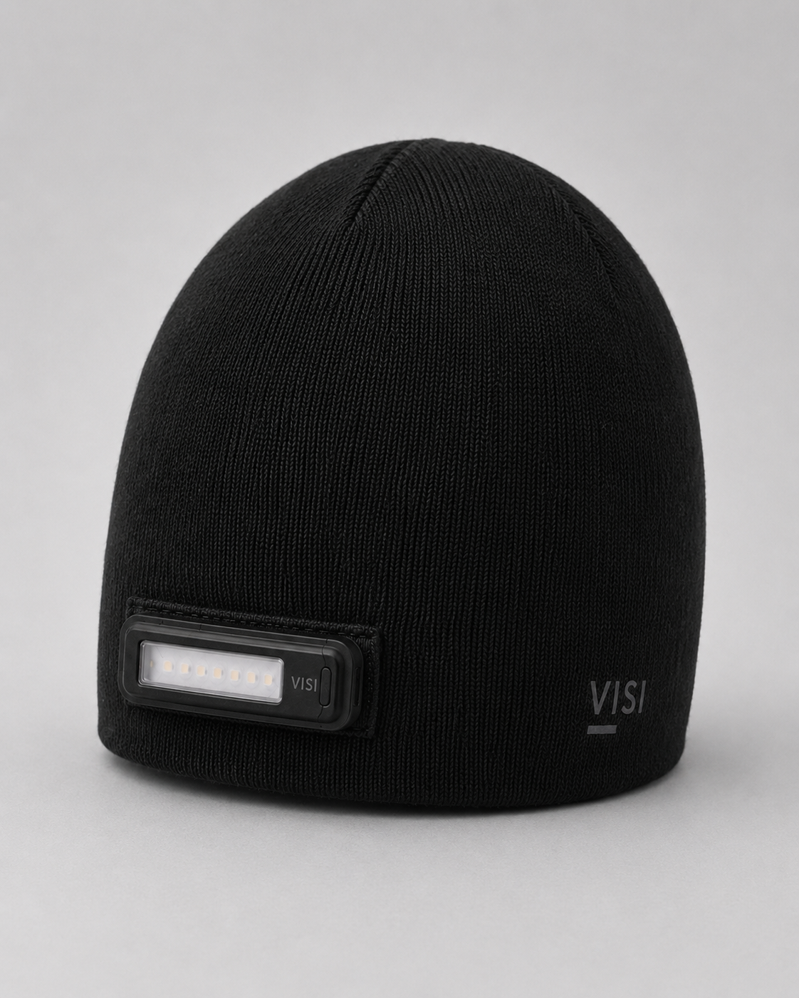 VISI beanie with detachable rechargeable light
